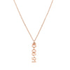 7mm Vertical Block Numeral Necklace