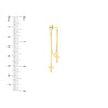 Front to Back Double Cross Chain Earrings