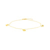 Elephant Trio Adjustable Anklet
