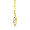 Diamond and Polished Marquise Drop Earrings