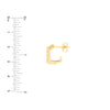 Diamond J Hoop Earrings