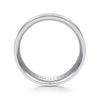14K White Gold 7mm - Men's Wedding Band in Satin Finish