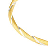 Two-Tone Twisted Brushed Hinged Bangle