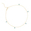 Blue Turquoise Evil Eye Dangle Adjustable Anklet