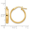10K Gold Polished Hoop Earrings