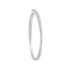 Oval D/C Twist Hoop Earrings