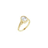 14K Yellow 8x6 mm Oval Engagement Ring Mounting