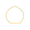 Engravable ID Bar Rolo Chain Bracelet