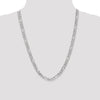 14K White Gold 6mm Flat Figaro Chain