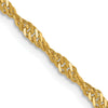 14K 1.9mm Singapore Chain Anklet