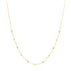 Alternating Bezel Diamond &amp; Bead Necklace