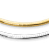 14K 4mm Two-tone Reversible Omega Necklace
