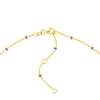 Lilac Enamel Bead Saturn Chain