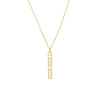 5mm Vertical Roman Numeral Pendant Necklace