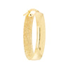 Laser Interior Oval Hoop Earrings