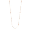 Sterling Silver CZ and Open Heart Station Long Necklace