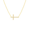 Sideways Cross Necklace with 1/5tcw Diamond