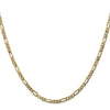 14K 3mm Flat Figaro Chain