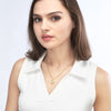 Diamond Puff Charm Rolo Necklace