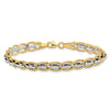 14K Two-tone Polished Fancy Link Bracelet