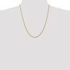 14K 2mm Diamond-Cut Rope Chain