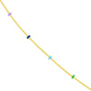 Multi-Colored Enamel Bead Saturn Chain