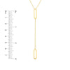 Paper Clip Accented Y-Necklace
