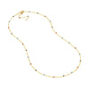 Tri-colored Enamel Bead Saturn Chain