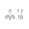 Sterling Silver CZ Diamond-Shape/Oval Trio Earring Jackets
