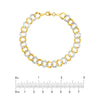 Two-Tone Flat Round Link Stampato Bracelet