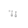 D/C Teardrop Dangle Earrings on Post Back