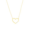 Diamond Row Open Heart Necklace