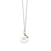 Sterling Silver Paw Disc Necklace with Dog Bone