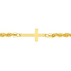 Cross on Rope Chain Adjustable Bracelet