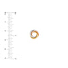 Tri-Color Open Love Knot Stud Earrings on Post Back
