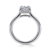 14K White Gold Round Halo Diamond Engagement Ring