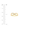 Plated Sterling Silver CZ Infinity Ring