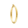 3x35 Half Round D/C Florentine Hoop Earrings