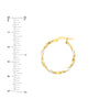 Large White Enamel Round Twist Hoops