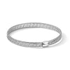 14K w/White RH-plating Fancy Stretch Bangle Bracelet