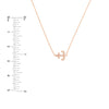 Sideways Mini CZ Anchor Necklace