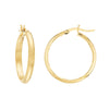 3x25mm Half Round DC Florentine Hoop Earrings