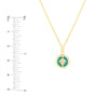 Turquoise Enamel Star Medallion Necklace