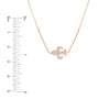 Sideways Mini CZ Fleur-de-Lis Necklace