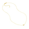 Sideways Mini CZ Anchor Necklace