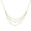 Bib Necklace with Diamond-Cut Beads