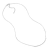 Sterling Silver Curved CZ Bar Adjustable Necklace