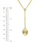 Two-Stranded Fluted Pendant Choker Necklace
