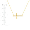 Large Sideways Cross Adjustable Necklace