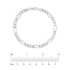 Sterling Silver 5.8mm Concave Figaro Chain with Lobster Lock
